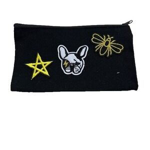 NEW custom-made canvas ZIPPER POUCH bag 8X4.5 inches adults kids patches
